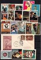 United States, Canada, Germany, Europe, Stock of Cinderellas, Non-Postal Stamps, Labels, Advertising, Charity, Propaganda (#122A)