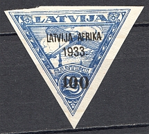 1933 Latvia Airmail 100 S (CV $420, MNH)