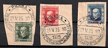 1925 Czechoslovakia (Sc. B 137 - B 139, Full Set, Canceled, CV $110)