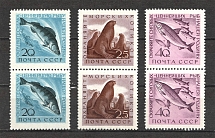 1960 USSR Marine Life Pairs (Full Set, MNH)