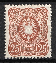 1875-79 25pf German Empire, Germany (Mi. 35 a, CV $850)