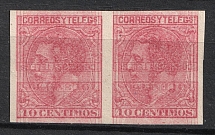 10c Spanish Colonies, Pair (DOUBLE Printing, Print Error)