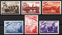 1947 10th Anniversary of the Moscow-Volga Canal, Soviet Union, USSR (Full Set, MNH)
