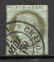 1870-71 France 1 C (CV $120, Canceled)