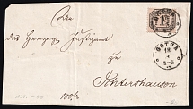 1870 (18 Mar) 1gr North Germany, German States, Germany, Cover Front from Gotha to Ichenhausen franked with Official Stamp Mi. 4