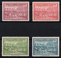 1940 Helsinki, American Olympic Committee, United States, Cinderella, Non-Postal Set of Stamps