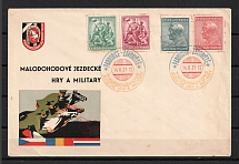 1937 Czechoslovakia Military World Equestrian Games Cover PARDUBICE ZAVODISTE