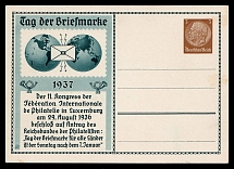1937 'Stamp Day 1937', Propaganda Postcard, Third Reich Nazi Germany