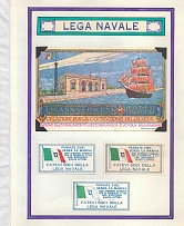 Italian Naval League, Fleet, Stock of Cinderellas, Non-Postal Stamps, Labels, Advertising, Charity, Propaganda, Postcard (#686)