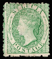 1863 Saint Lucia, British Colonies (SG 8, CV $330)