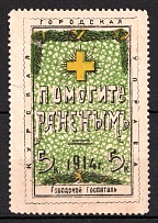 1914 5k Kursk, In Favor of the Wounded, Russia Empire, Cinderella, Non-Postal