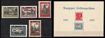 1932 Danzig Gdansk, Germany (Mi. 231 - 235, Bl. 3, CV $250)