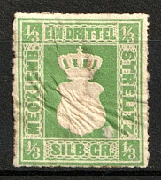 1864 1/3s Mecklenburg-Strelitz, Germany (Mi. 2 b, CV $230)