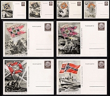 Hindenburg,Third Reich, Germany, Swastika, Fleet, Navy, Military Propaganda, Postcards