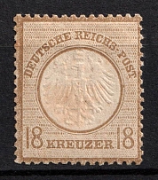 1872 18kr German Empire, Small Breast Plate, Germany (Mi. 11, Signed, CV $850)
