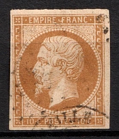 1860 10C France (Mi. 121, Type l, Used, CV$35)