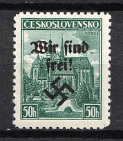 1938 50h Occupation of Rumburg Sudetenland, Germany (Mi. 52, CV $20, MNH)