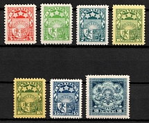 1929-32 Latvia (Mi. 171 - 176, 174 y, Full Set, CV $150)