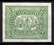 1946 10+40pf Aschaffenburg, Germany Local Post (Mi. II B x, Unofficial Issue, CV $50, MNH)