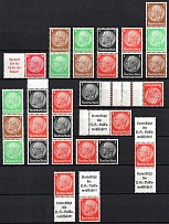 1934-37 Third Reich, Germany, Collection (Coupon, Tete-Beche, Gutter, Se-tenant, CV $220)