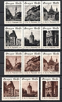1934 Fair, Graz, Austria, Stock of Cinderellas, Non-Postal Stamps, Labels, Advertising, Charity, Propaganda, Strips