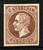 1861 3g Hannover, German States, Germany (Mi. 19 c, Sc. 23, CV $130)