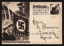 1934 'Reich Party Congress Nuremberg 1934', Propaganda Postcard, Third Reich Nazi Germany