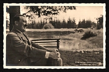 1938 'A fun hour of relaxation during the journey.', Propaganda Postcard, Third Reich Nazi Germany