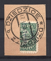 1919 Dziedzice, Local Issue, Poland (DZIEDZICE Postmark, CV $330)
