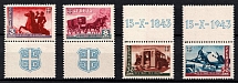 1943 Serbia, German Occupation, Germany, Se-tenants, Zusammendrucke (Mi. S Zd 3 - S Zd 4, S Zd 9, S Zd 12, CV $70, MNH)