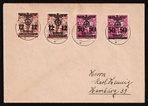 1940 (14 Oct) General Government, Germany, Cover from Krakov to Hamburg franked with Mi. 24, 33 (Canceled, CV $70)