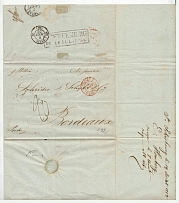 1852 Cover from St. Petersburg to Bordeaux France (Dobin 3.06 - R4)