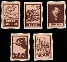 Handstamp on Backside 'National Front - Democratic Germany', Deutsches Reich, Germany, Non-Postal Stamps, Propaganda (MNH)