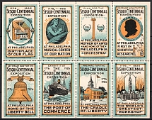 1926 Exhibition, Philadelphia, United States, Stock of Cinderellas, Non-Postal Stamps, Labels, Advertising, Charity, Propaganda, Block