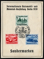 1939 The International Automobile and Motorcycle Exhibition souvenir card