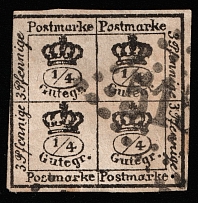1857 1g Brunswick, German States, Germany (Mi 9, Canceled, CV $150)