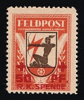 1943 50pf Erfurt, Military Mail Fieldpost Feldpost, Air Signals School 5, Propaganda Issue, Germany (Signed, MNH)