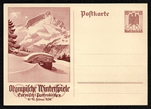 1935 Winter Olympic Games in Garmisch-Partenkirchen Depicted is an Alpine peak