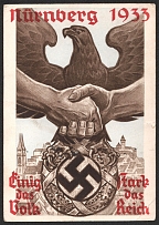 1933 'Nuremberg 1933', Propaganda Postcard, Third Reich Nazi Germany