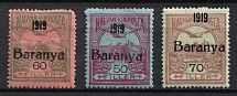 1919 Baranya, Hungary, Serbian Occupation, Provisional Issue (Mi. 12 - 14)