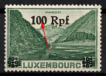 1940 100rpf Luxembourg, German Occupation, Germany (Mi. 32 PF I, Connected '00' in '100', CV $70, MNH)