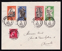 1942 (10 Jan) Belgian Flemish Legion, Germany, Cover (Mi. I - IV, Full Set, Brussels Postmark)