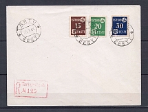 1941 Third Reiсh occupation of Estonia cover with full set stamps