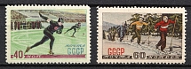 1952 Winter Sport in the USSR, Soviet Union, USSR, Russia (Zv. 1585 - 1586, Full Set, MNH)