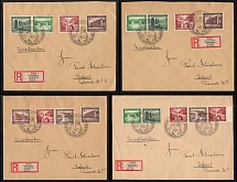 1937 (Mar) Exhibition of Postage Stamps in Erfurt, Third Reich, Germany, Registered Covers with Commemorative Postmarks