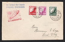 1934 (20 May) Germany, Graf Zeppelin airship airmail cover from Konigsberg to Lorch, Germany flight 1934 'Konigsberg - Friedrichshafen' (Sieger 246 C, CV $55)