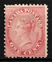 1859 1c British Canada, Canada (SG 29, CV $560)