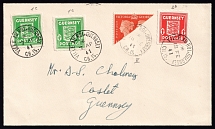1941 Guernsey, German Occupation, Germany Cover (Mi. II, 1c, 2b, Guernsey Postmark, CV $520)