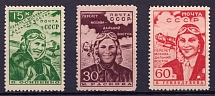 1939 The First Non Stop Flight From Moscow to the Far East, Soviet Union USSR (Full Set, MNH)