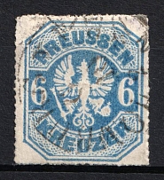 1867 6kr Prussia, German States, Germany (Mi. 25, Used, CV $70)